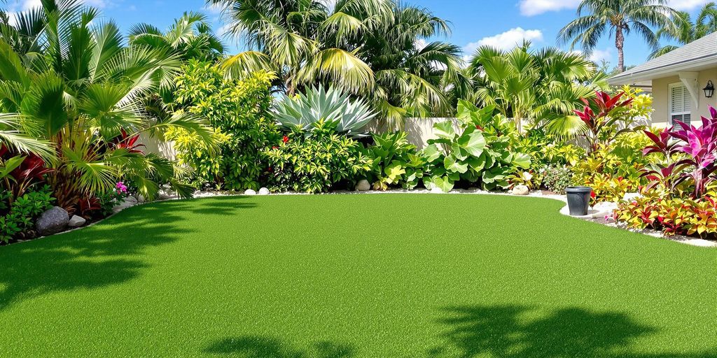 beautiful Artificial Grass in a lawn